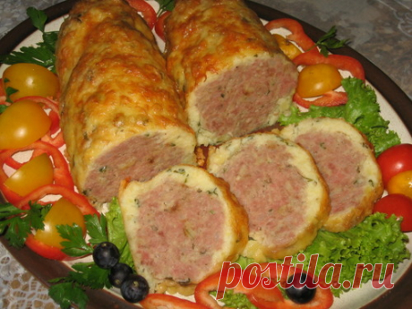 Как приготовить мясной рулет в сырно-картофельной оболочке &amp;#128681; Кулинарные рецепты