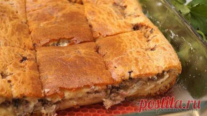 Заливной пирог с сайрой и картофелем. Пирог Выручайка! Быстро и Волшебно Вкусно!