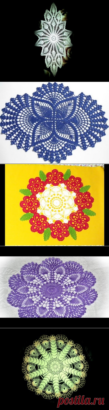 Салфетка крючком "Павлинье перо"_Часть1 - YouTube