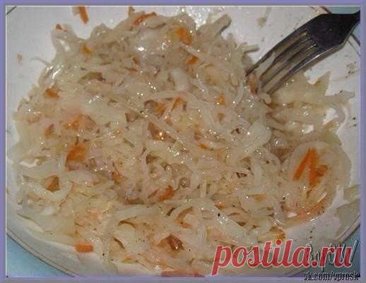 Вкусная хрустящая квашеная капуста в рассоле