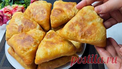 За 10 минут 1 стакан кефира и целая гора вкуснятина готова. Моментальные пирожки. Ешь хоть каждый день, не надоедает | Готовьте с узбечкой | Дзен