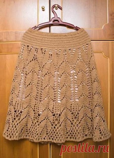 Расклешенная юбка крючком - Вязание - Страна Мам