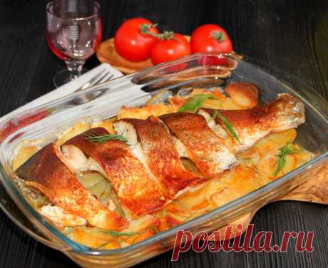 Карп с картофелем под масляной корочкой рецепт с фотографиями
