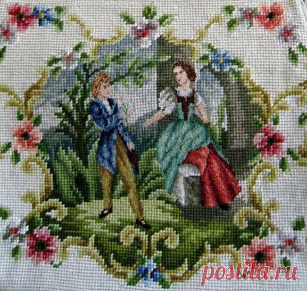 Вышивка крестом — красивые старинные схемы Petit Point - Ярмарка Мастеров - ручная работа, handmade