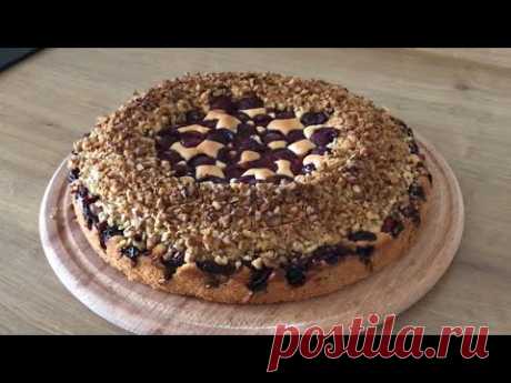 ВИШНЁВЫЙ ПИРОГ С ГРЕЦКИМИ ОРЕХАМИ!