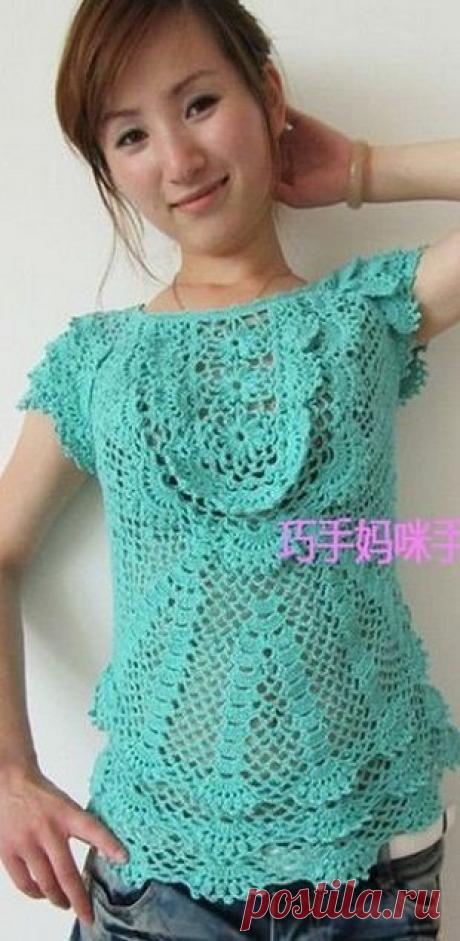 Летний кружевной топ | Рукоделие и вязание
