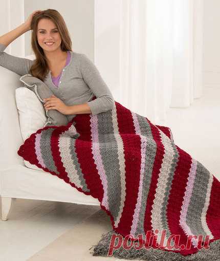 Классический угла в угол броска крючком узор | Красный сердце