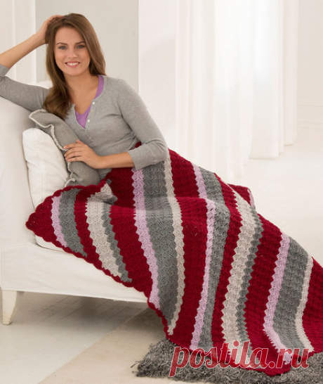 Классический угла в угол броска крючком узор | Красный сердце