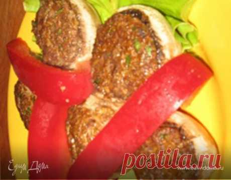 Шампиньоны с сыром и орехами. Ингредиенты: шампиньоны, сыр мягкий, грецкие орехи | Официальный сайт кулинарных рецептов Юлии Высоцкой