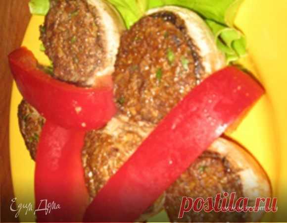 Шампиньоны с сыром и орехами. Ингредиенты: шампиньоны, сыр мягкий, грецкие орехи | Официальный сайт кулинарных рецептов Юлии Высоцкой