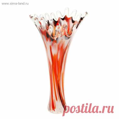 Ваза Коралл красно-бело-марганцевая, 38 см (1025288) - Купить по цене от 174,00 руб. | Интернет магазин SIMA-LAND.RU