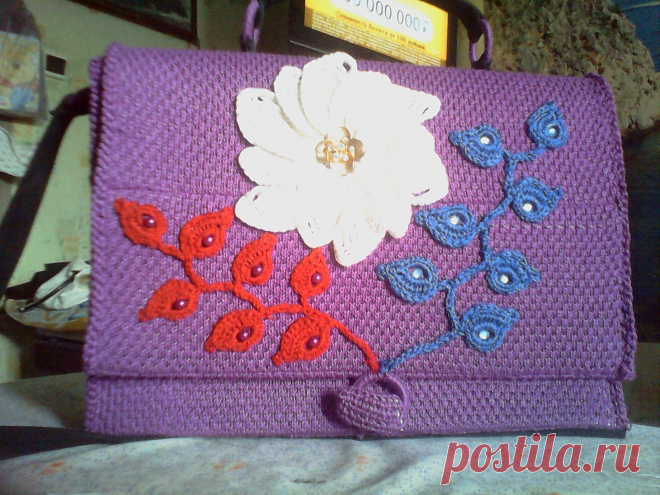 Сумка-портфель.Замш+вязание.