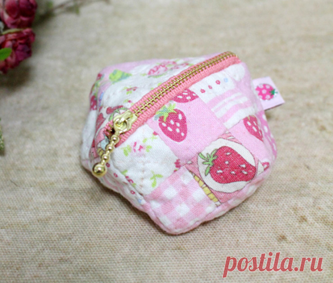 Patchwork Zipper Coin Purse ~