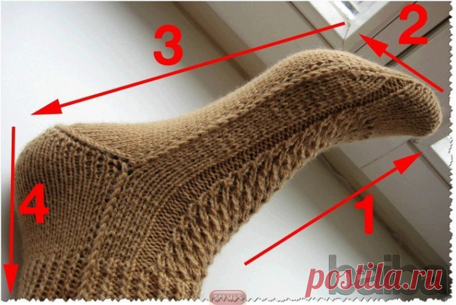 Носочки , связанные на двух спицах (Вязание спицами) | Журнал Вдохновение Рукодельницы