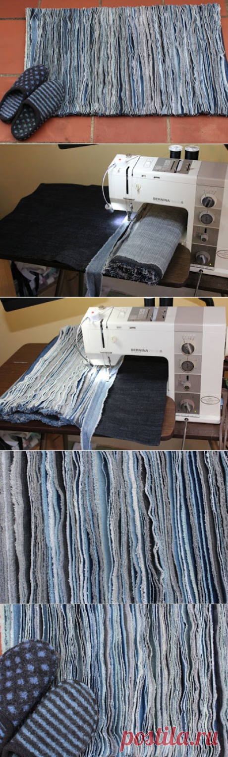 &quot;Синельный коврик&quot; (Diy) / Переделка джинсов / ВТОРАЯ УЛИЦА