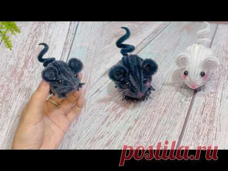 【モールベア を作ろう】モールで可愛いネズミの作り方 Let's how to make a small mouse