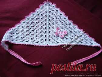 Вязаная крючком косынка малышам