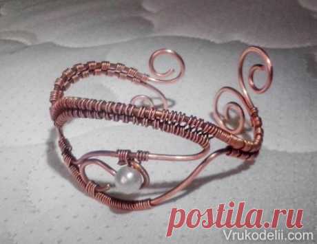 Медный браслет / Wire Wrap / В рукоделии