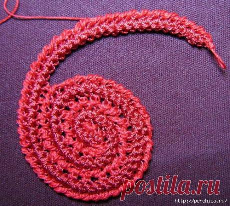 Двухцветная спираль из шнура гусеничка - МК от Мирославы Горохович