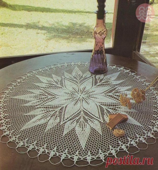 Шикарные скатерти крючком + схема | 
