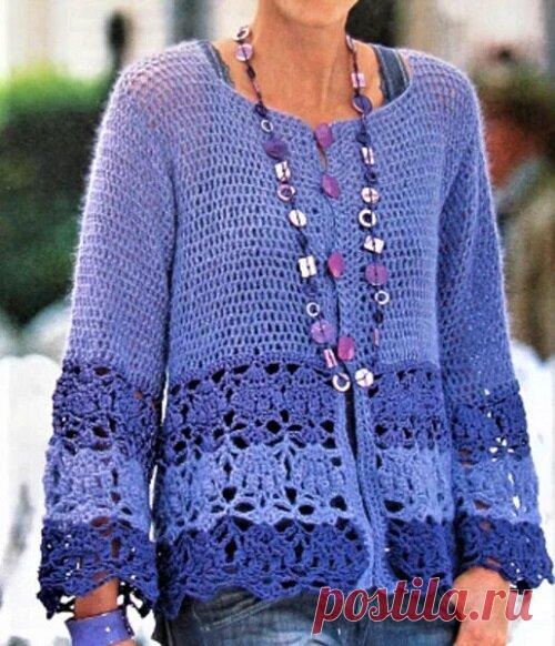 3 красивых летних жакета с ажурными узорами (с описанием и схемами) | Идеи рукоделия | Яндекс Дзен