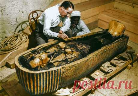 Блеск и богатство гробницы фараона: исторические фотографии, реконструированные в цвете