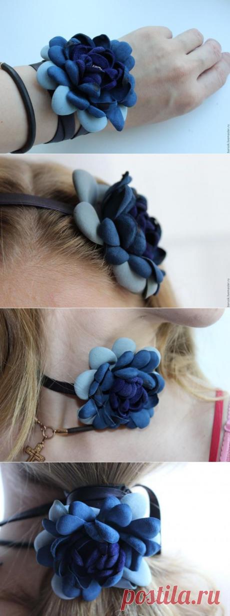 Кожаное украшение 4 в 1 для летнего образа - Ярмарка Мастеров - ручная работа, handmade