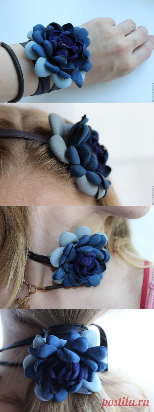 Кожаное украшение 4 в 1 для летнего образа - Ярмарка Мастеров - ручная работа, handmade