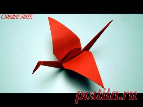 Как сделать журавлика из бумаги. Оригами журавлик из бумаги