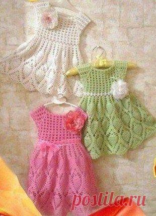 Схемы для детского платья крючком