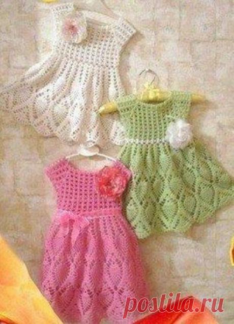 Схемы для детского платья крючком