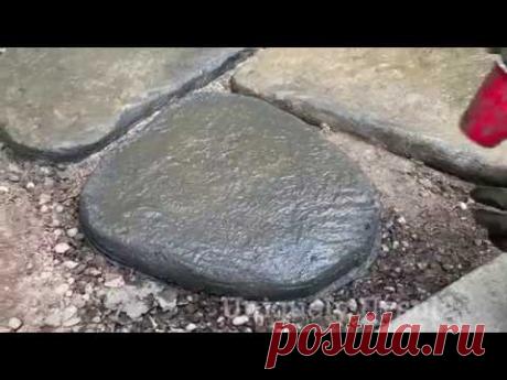 How to DIY large, irregular concrete natural looking stepping stones
