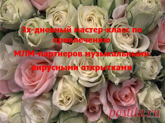 Приближается весна – время самых ярких праздников!
14 февраля – День влюбленных
23 февраля – День Мужчин
8 марта – Женский праздник
1 апреля – День смеха
И это самое горячее время для вирусного маркетинга!
Вирусный маркетинг - это снежный ком трафика, лавина новых подписчиков и покупателей!
Приглашаю Вас На  БЕСПЛАТНЫЙ 3х-дневный мастер-класс по привлечению МЛМ-партнеров музыкальными вирусными открытками http://otkritkivir.blogspot.com