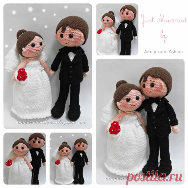 Amigurumi Aşkına: Amigurumi Gelin-Damat Bebek Yapılışı-Tarifi