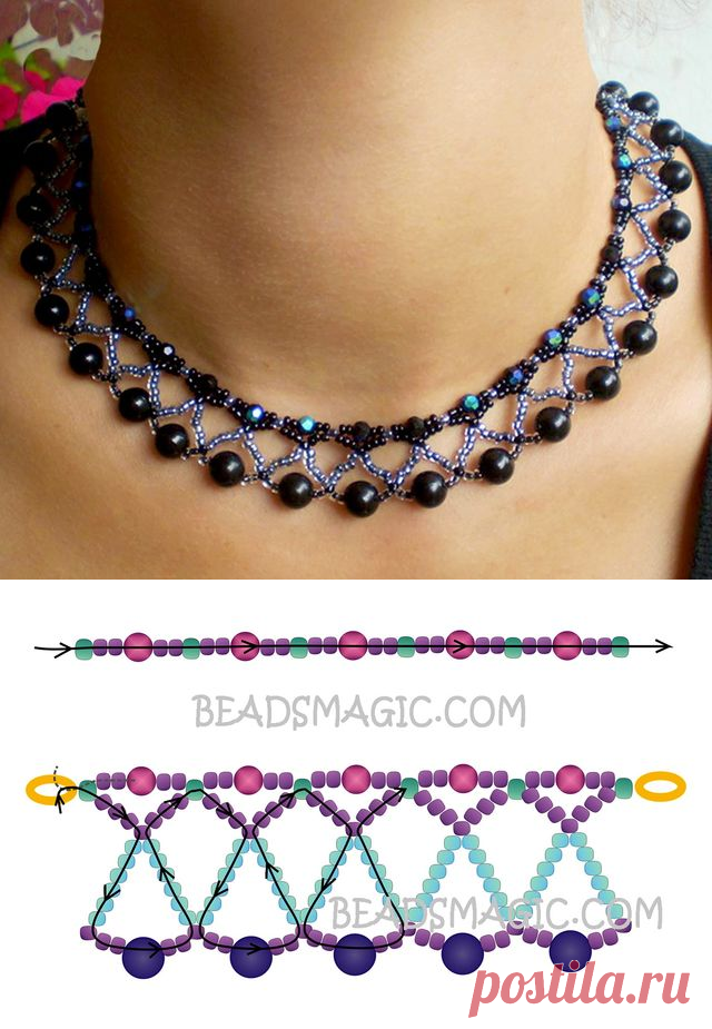 Free pattern for necklace Nicole | Beads Magic | Bloglovin’