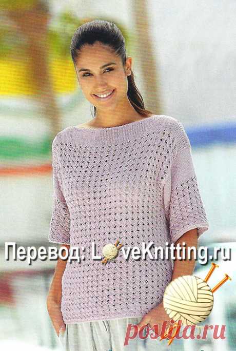 Пуловер текстурным узором | Loveknitting.ru