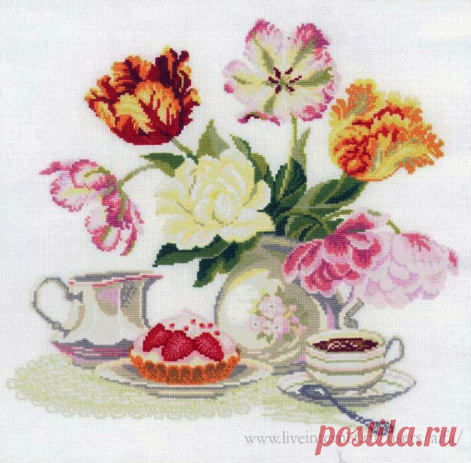 Натюрморт с тюльпанами
