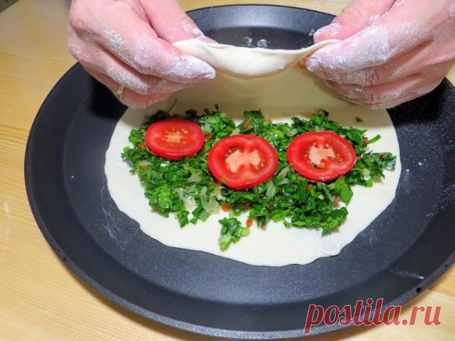 Лепешка с зеленью - сочная штучка