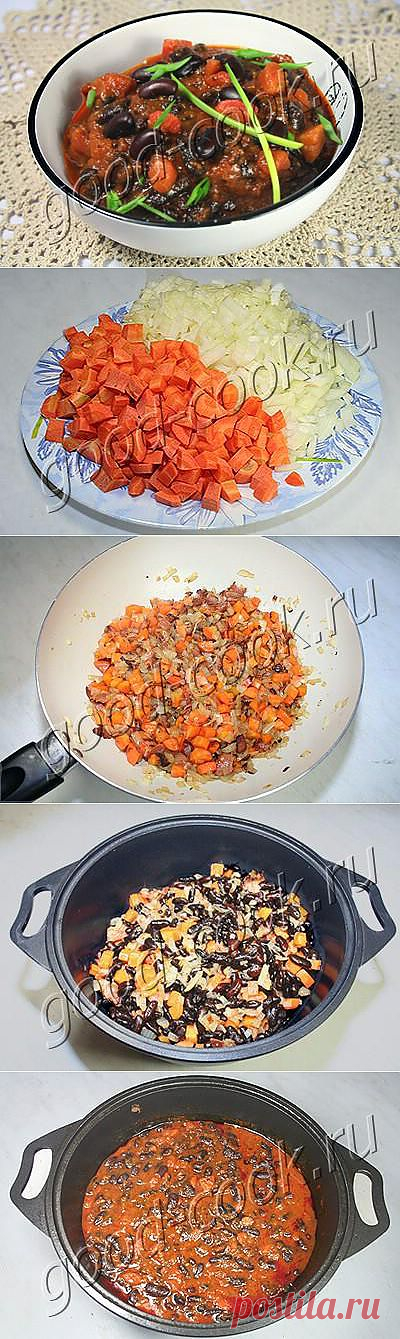 Хорошая кухня - тушеная фасоль. Кулинарная книга рецептов. Салаты, выпечка.