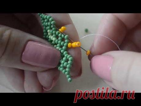Браслет из бисера в технике Уичоль. Часть 2 из 2. Цветок. Бисероплетение. Мастер класс
