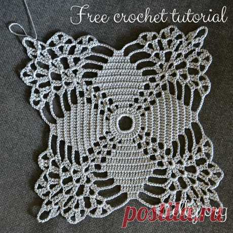 Шикарный мотив крючком для скатерти