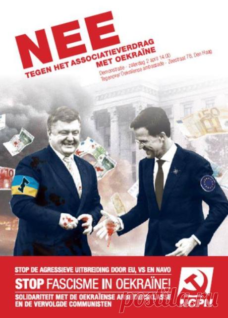 В Голландии распространяют листовки, на которых Порошенко олицетворяет фашизм на Украине (ФОТО) | Продолжение проекта "Русская Весна"