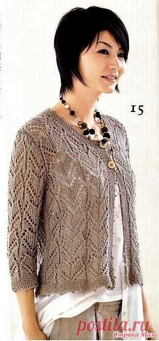Ажурный жакет спицами. Let’s knit series NV80112_