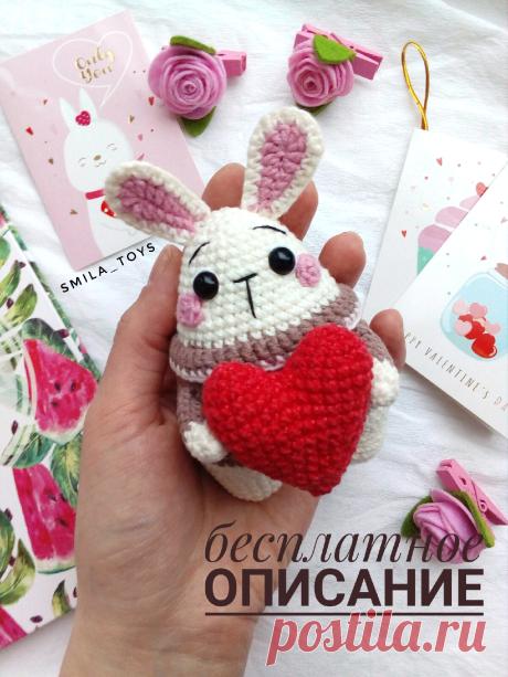 PDF Мини Зайка крючком. FREE crochet pattern; Аmigurumi animal patterns. Амигуруми схемы и описания на русском. Вязаные игрушки и поделки своими руками #amimore - заяц, маленький зайчик, кролик, зайчонок, зайка, крольчонок.