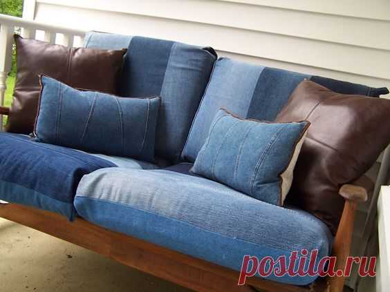 Re-purposed Denim I so want to do this! #DIYiLoveThis | Jeans Repurposed