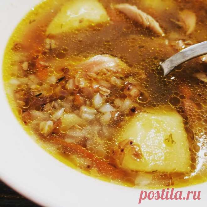Гречневый суп с курицей