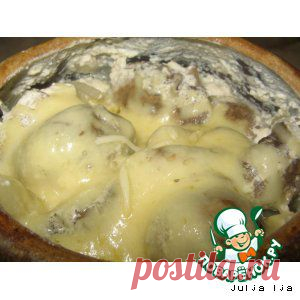 Картошка с грибами в горшочке "Сливочная" - кулинарный рецепт