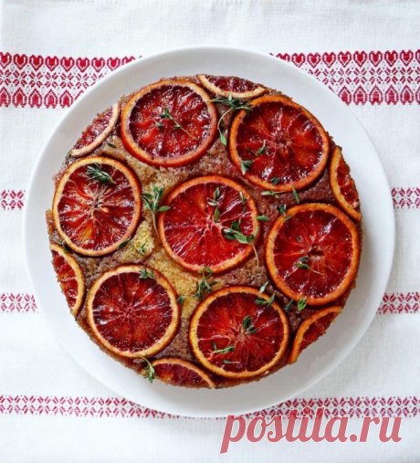 ​Кекс-перевертыш с кукурузной мукой
