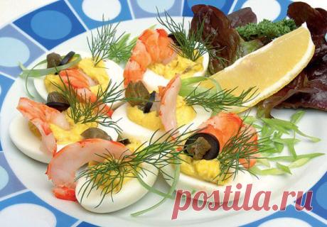 Новогодние рецепты: Фаршированные яйца с креветками - Рецепты. Кулинарные рецепты блюд с - рецепты салатов, первые и вторые блюда, рецепты выпечки, десерты и закуски - IVONA - bigmir)net - IVONA
