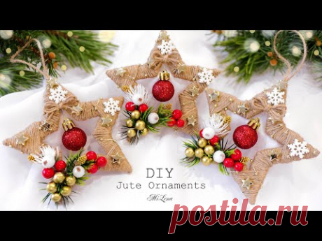 🎄 ЕЛОЧНЫЕ ИГРУШКИ ИЗ ДЖУТА ⛄️❄️⛄️ JUTE CHRISTMAS ORNAMENTS 🎄